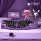 Dark Imps 104+34 / 54 Cherry Profile Keycap Set Cherry MX PBT Dye-subbed for Mechanical Gaming Keyboard